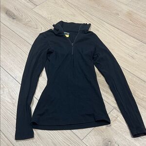 Icebreaker Women's Black Long Sleeve Zip Top